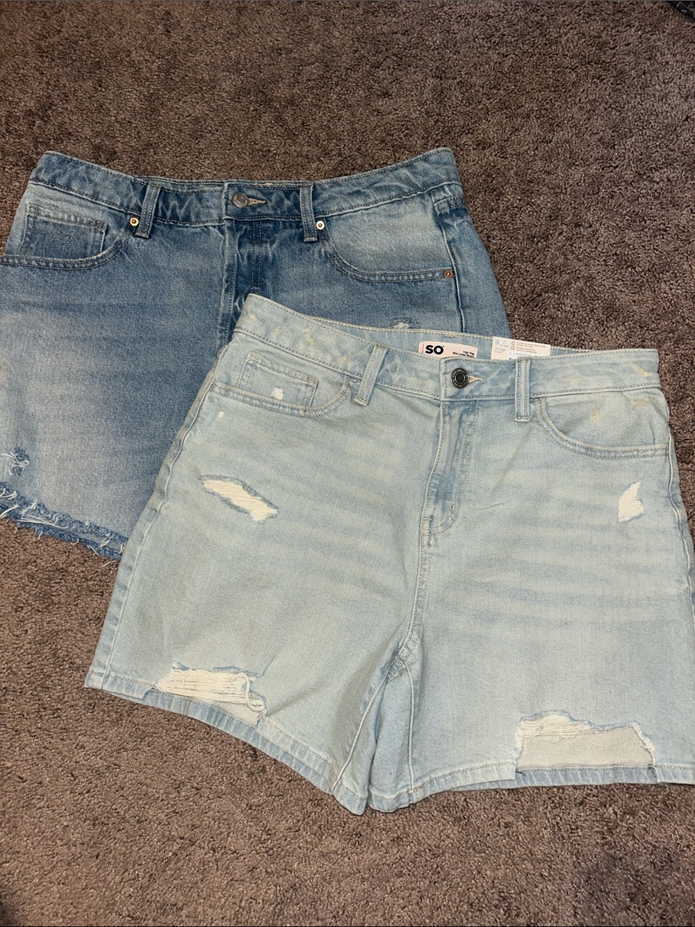 Size 11/12 90s loose & high rise Bermuda jean shorts bundle!